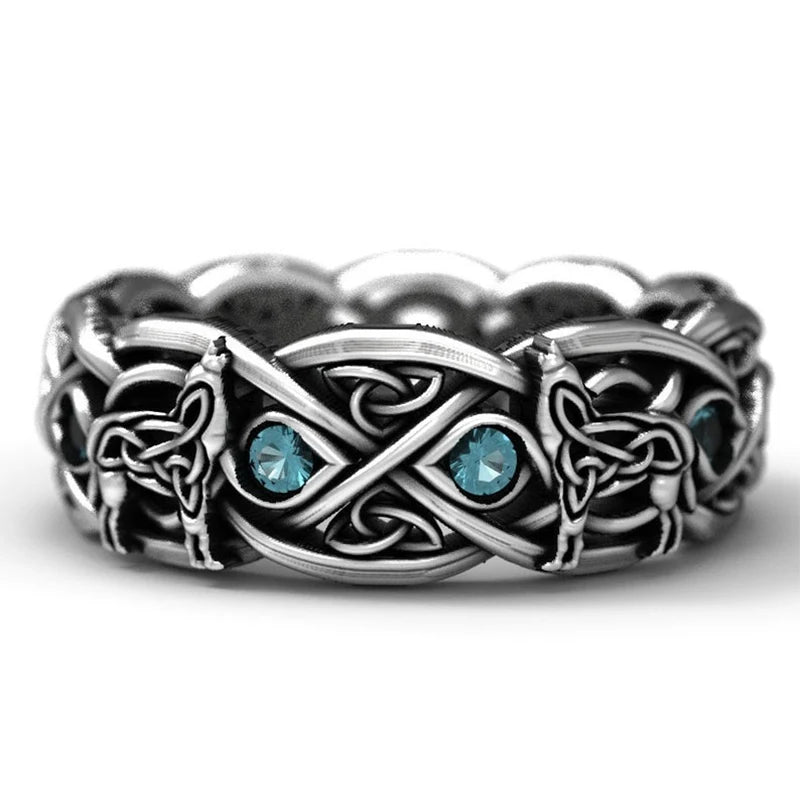 Not Just a Ring, A Call to Protect the Wild - Huitan Viking Wolf Ring